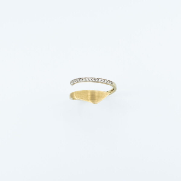 Yellow Gold Ring K14 with Zircon