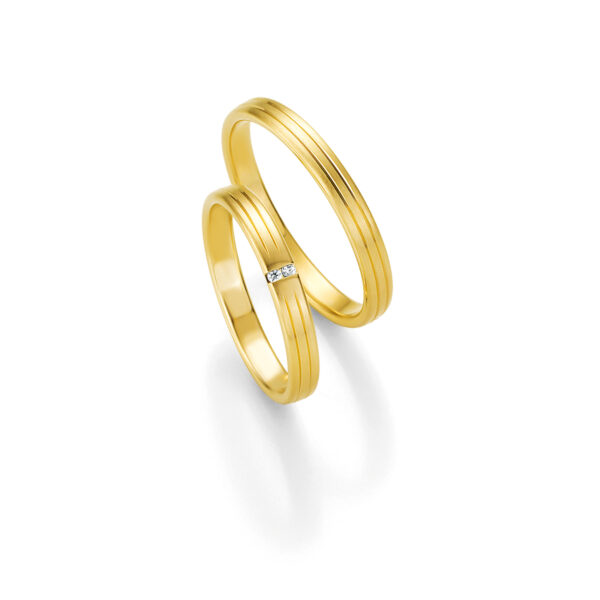 Wedding rings Breuning Yellow Gold K8 with Diamonds- BEB4201G