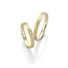 Breuning Wedding Rings Yellow-White Gold K8 with Diamond