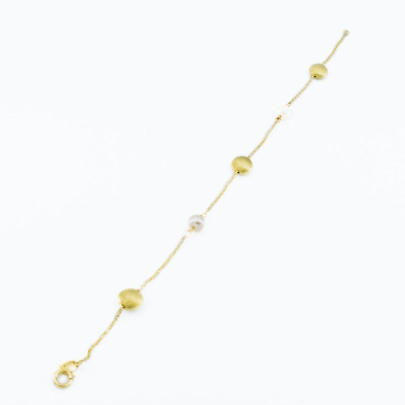 K14 Yellow Gold Bracelet with Pearls